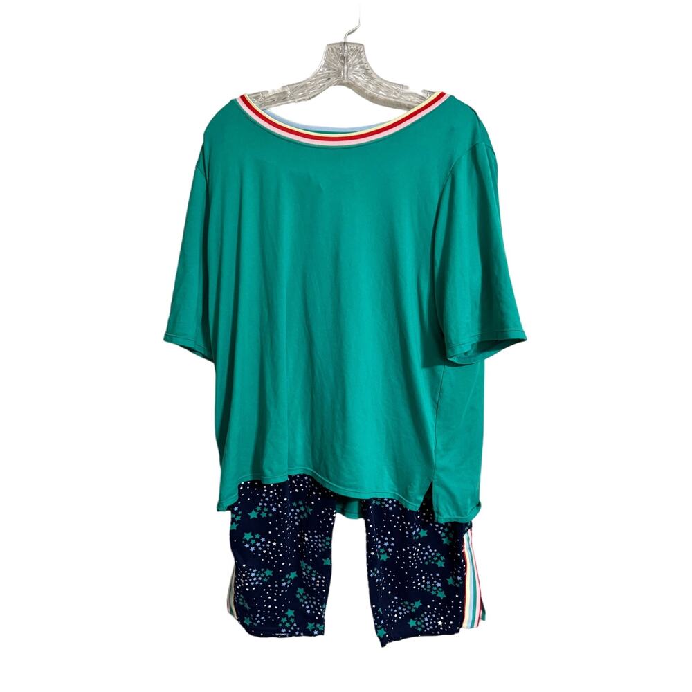 CuddleDuds Two Piece Pajama Set Stars Large